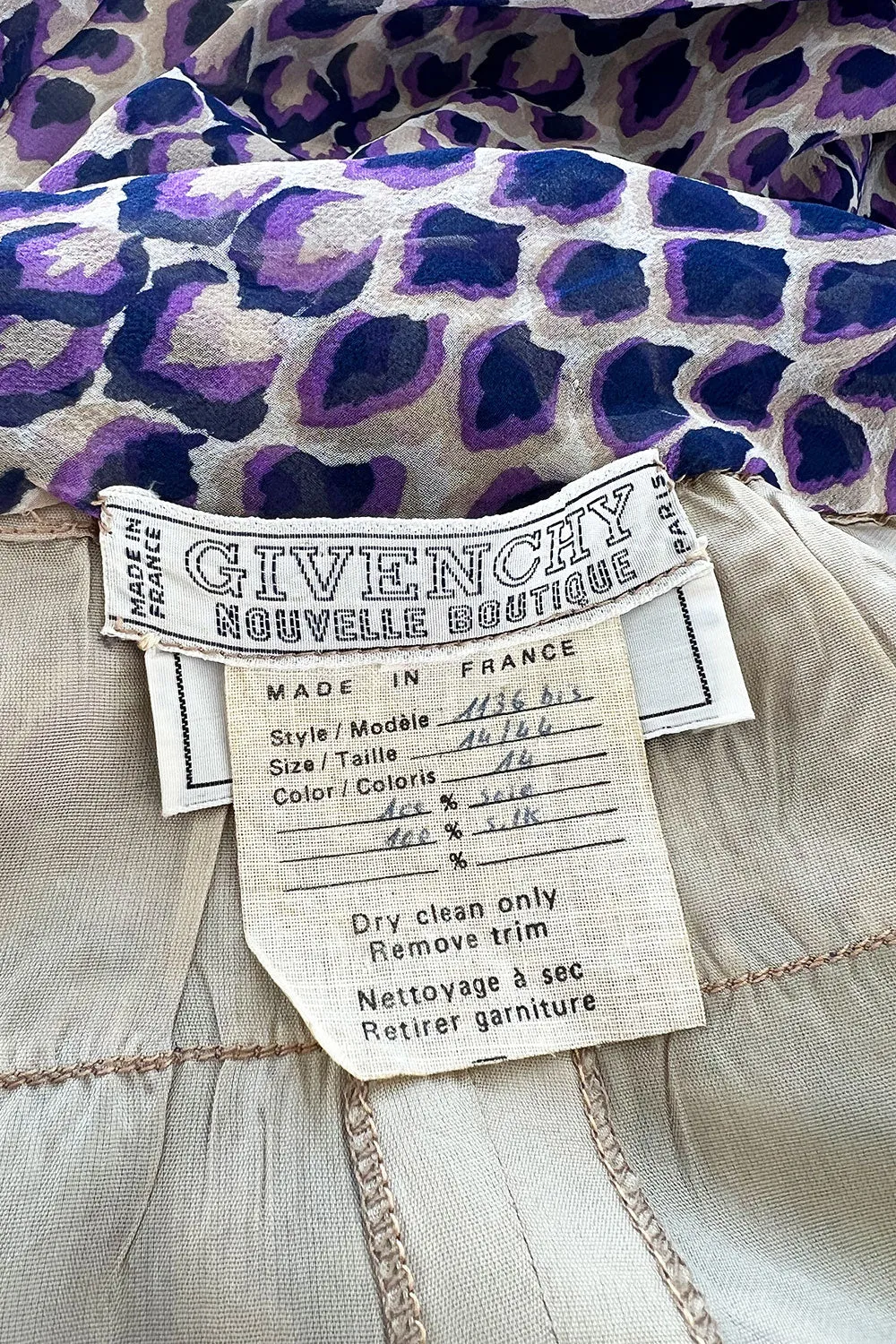 Gorgeous Spring 1977 Givenchy Runway  Ad Campaign Strapless Purple Silk Chiffon Dress